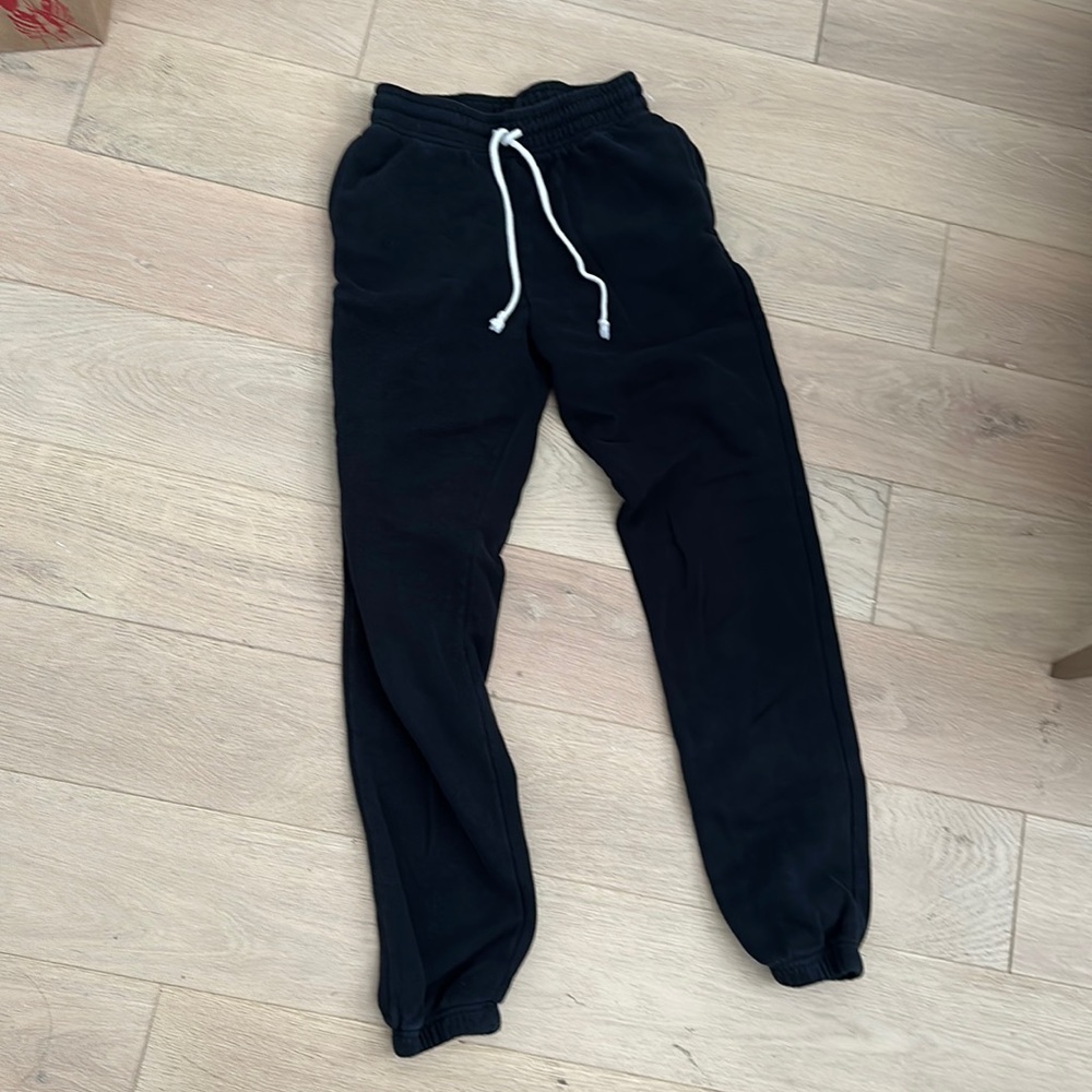 thick black sweatpants